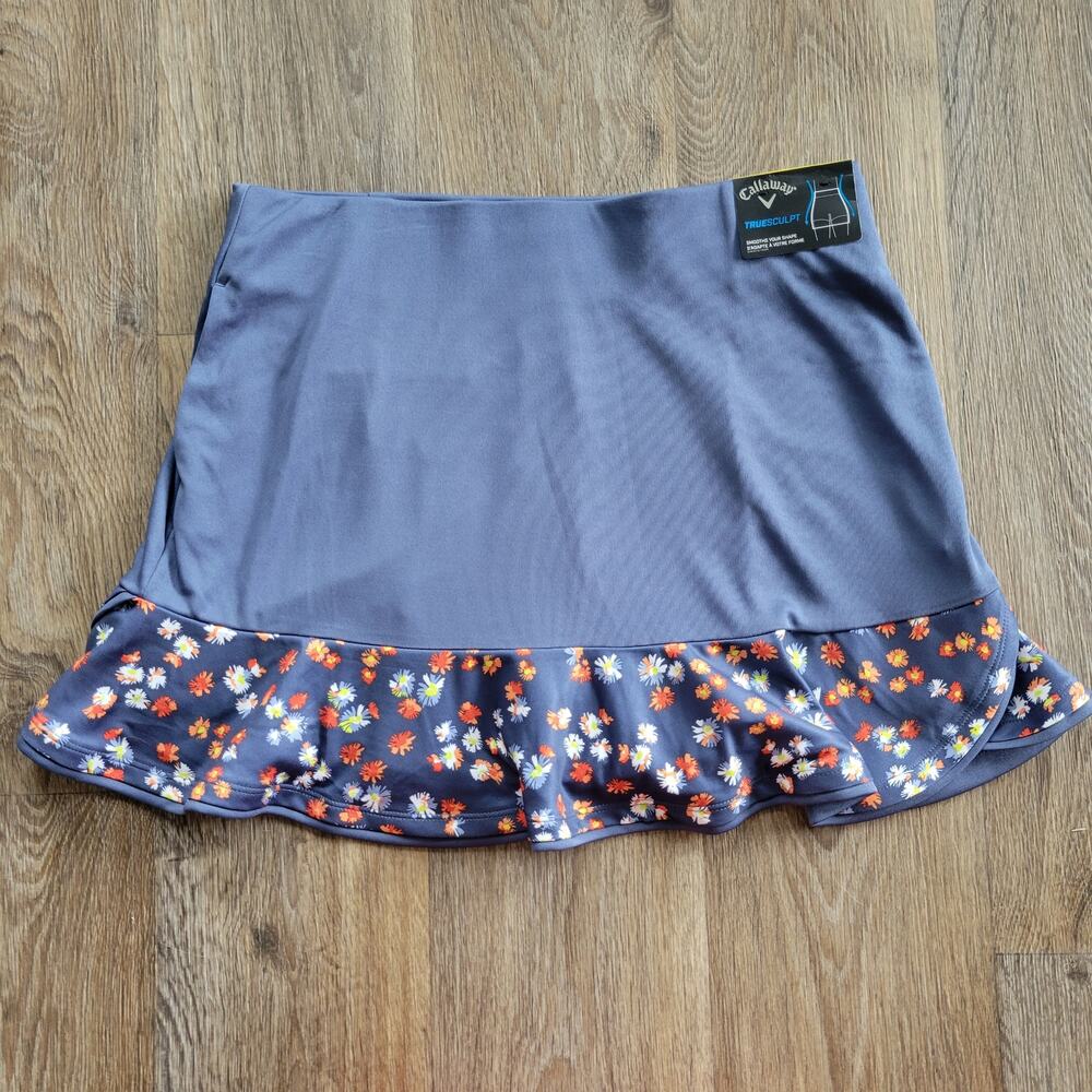 Callaway Truesculpt Opti-Dri Golf Skort Floral Blue Size Medium